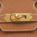 エルメス HERMES バーキン25 ゴールド トゴ ハンドバッグ ゴールド金具 新品 未使用 茶 2025年製