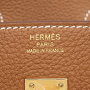 エルメス HERMES バーキン25 ゴールド トゴ ハンドバッグ ゴールド金具 新品 未使用 茶 2025年製