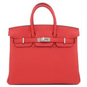 エルメス HERMES バーキン25 ルージュクー トゴ ハンドバッグ シルバー金具 新品 未使用 赤 2025年製