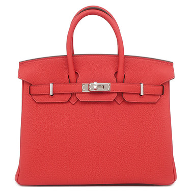 エルメス HERMES バーキン25 ルージュクー トゴ ハンドバッグ シルバー金具 新品 未使用 赤 2025年製