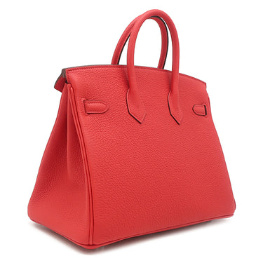 エルメス HERMES バーキン25 ルージュクー トゴ ハンドバッグ シルバー金具 新品 未使用 赤 2025年製