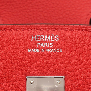 エルメス HERMES バーキン25 ルージュクー トゴ ハンドバッグ シルバー金具 新品 未使用 赤 2025年製