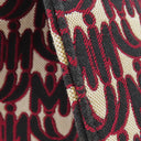 ミュウミュウ MIU MIU 2WAY トート 5BG156 レッド キャンバス レザー ジャガード 2WAYバッグ ゴールド金具 赤 黒 総柄