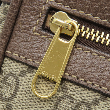 グッチ GUCCI GGスプリーム オフィディア ミニバッグ 517350 ベージュ×ブラウン GGスプリームキャンバス レザー ショルダーバッグ ゴールド金具 茶 シェリー