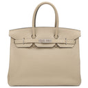 エルメス HERMES バーキン35 トゥルティエールグレー トゴ ハンドバッグ シルバー金具 グレージュ
