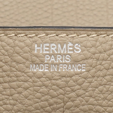 エルメス HERMES バーキン35 トゥルティエールグレー トゴ ハンドバッグ シルバー金具 グレージュ