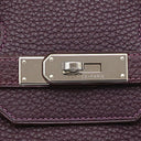 エルメス HERMES バーキン35 レザン トゴ ハンドバッグ シルバー金具 紫