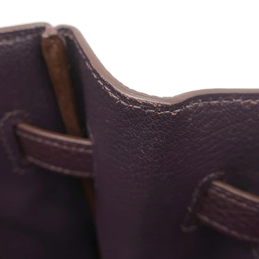 エルメス HERMES バーキン35 レザン トゴ ハンドバッグ シルバー金具 紫