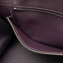 エルメス HERMES バーキン35 レザン トゴ ハンドバッグ シルバー金具 紫