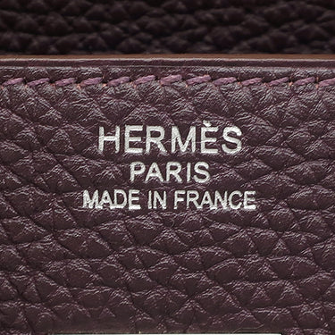 エルメス HERMES バーキン35 レザン トゴ ハンドバッグ シルバー金具 紫