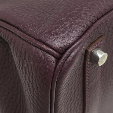 エルメス HERMES バーキン35 レザン トゴ ハンドバッグ シルバー金具 紫