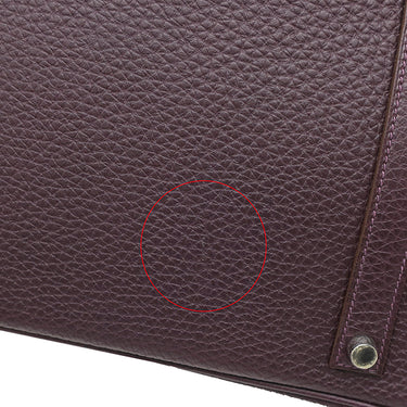 エルメス HERMES バーキン35 レザン トゴ ハンドバッグ シルバー金具 紫