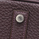 エルメス HERMES バーキン35 レザン トゴ ハンドバッグ シルバー金具 紫