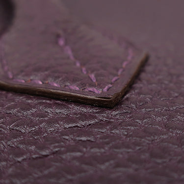 エルメス HERMES バーキン35 レザン トゴ ハンドバッグ シルバー金具 紫