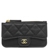 シャネル CHANEL マトラッセ クラシック ジップ キルティング AP2570 ブラック カーフ キャビアスキン コインケース ゴールド金具