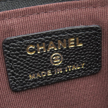 シャネル CHANEL マトラッセ クラシック ジップ キルティング AP2570 ブラック カーフ キャビアスキン コインケース ゴールド金具