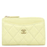 シャネル CHANEL クラシック ジップ AP3179 ライム レザー キャビアスキン コインケース ゴールド金具 カードケース フラグメントケース