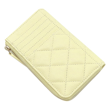 シャネル CHANEL クラシック ジップ AP3179 ライム レザー キャビアスキン コインケース ゴールド金具 カードケース フラグメントケース
