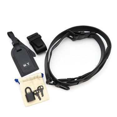 ルイヴィトン LOUIS VUITTON キーポル バンドリエール50 M41416 カーキ×ブラック ナイロン レザー モノグラムカモフラージ ボストンバッグ マットブラック金具 イニシャル刻印入り