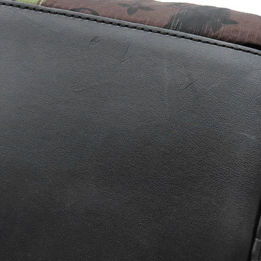 ルイヴィトン LOUIS VUITTON キーポル バンドリエール50 M41416 カーキ×ブラック ナイロン レザー モノグラムカモフラージ ボストンバッグ マットブラック金具 イニシャル刻印入り