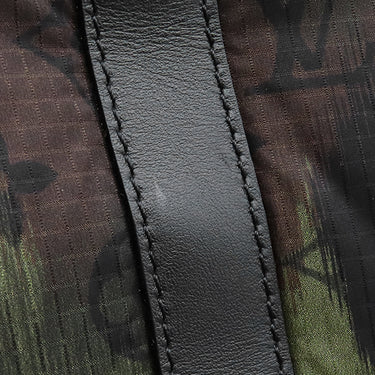 ルイヴィトン LOUIS VUITTON キーポル バンドリエール50 M41416 カーキ×ブラック ナイロン レザー モノグラムカモフラージ ボストンバッグ マットブラック金具 イニシャル刻印入り