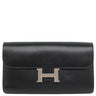 エルメス HERMES コンスタンス トゥーゴー ブラック ボックスカーフ 長財布 シルバー金具 黒 ショルダー
