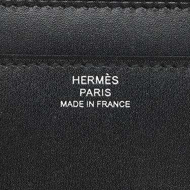 エルメス HERMES コンスタンス トゥーゴー ブラック ボックスカーフ 長財布 シルバー金具 黒 ショルダー