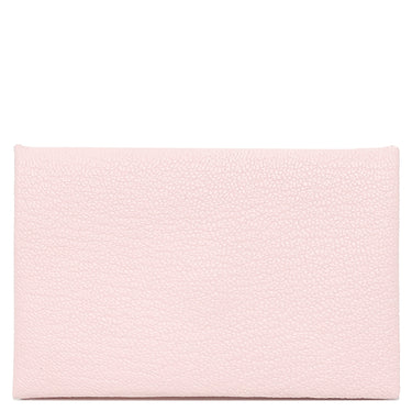 エルメス HERMES カルヴィ ローズサクラ シェーブル カードケース シルバー金具 二つ折り 2024年製