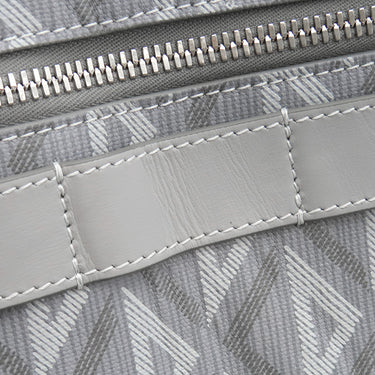 クリスチャン・ディオール Christian Dior CD ダイヤモンド サファリ トート 1ESSH224CDP グレー PVC レザー トートバッグ シルバー金具 幾何学柄 大容量