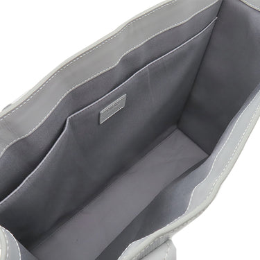 クリスチャン・ディオール Christian Dior CD ダイヤモンド サファリ トート 1ESSH224CDP グレー PVC レザー トートバッグ シルバー金具 幾何学柄 大容量