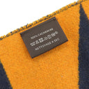 エルメス HERMES CASAQUE OPTIQUE ネイビー×オレンジ カシミヤ マフラー 紺 バイカラー カザック オプティック