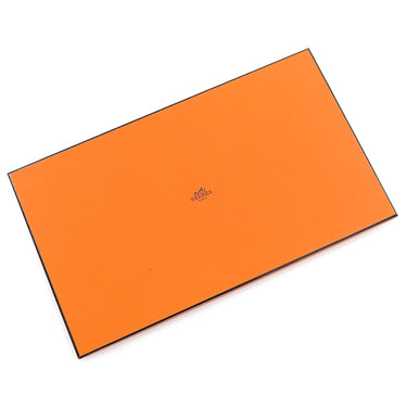 エルメス HERMES CASAQUE OPTIQUE ネイビー×オレンジ カシミヤ マフラー 紺 バイカラー カザック オプティック