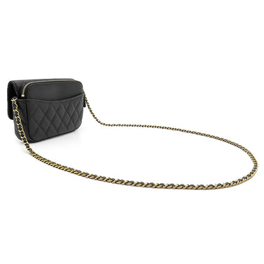 シャネル CHANEL フラップ フォンケース AP2096 ブラック レザー キャビアスキン ショルダーバッグ ゴールド金具 チェーンウォレット