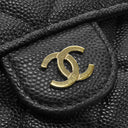 シャネル CHANEL フラップ フォンケース AP2096 ブラック レザー キャビアスキン ショルダーバッグ ゴールド金具 チェーンウォレット