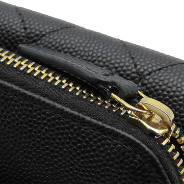 シャネル CHANEL フラップ フォンケース AP2096 ブラック レザー キャビアスキン ショルダーバッグ ゴールド金具 チェーンウォレット
