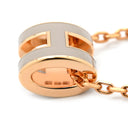 エルメス HERMES ポップアッシュ ミニ ペンダント マロングラッセ×ローズゴールド GP ラッカー ネックレス ピンクゴールド金具 新品 未使用 PG RG