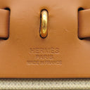 エルメス HERMES エールバッグジップ 31 ベージュ×ゴールド キャンバス レザー トワルミリタリー ヴァッシュハンター ショルダーバッグ ゴールド金具 茶