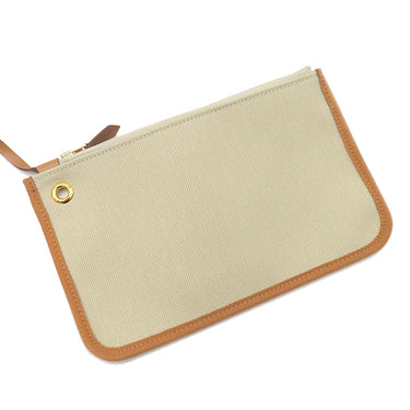 エルメス HERMES エールバッグジップ 31 ベージュ×ゴールド キャンバス レザー トワルミリタリー ヴァッシュハンター ショルダーバッグ ゴールド金具 茶