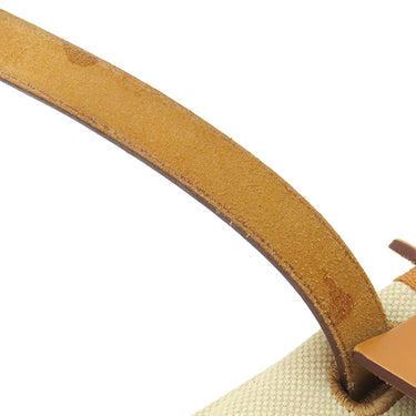 エルメス HERMES エールバッグジップ 31 ベージュ×ゴールド キャンバス レザー トワルミリタリー ヴァッシュハンター ショルダーバッグ ゴールド金具 茶