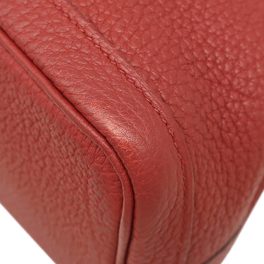 エルメス HERMES ガーデンパーティーTPM ルージュグレナ ネゴンダ トートバッグ シルバー金具 赤