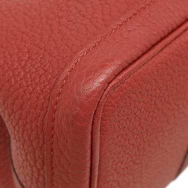 エルメス HERMES ガーデンパーティーTPM ルージュグレナ ネゴンダ トートバッグ シルバー金具 赤