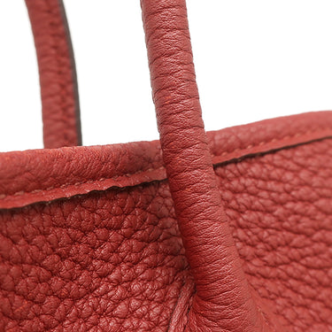 エルメス HERMES ガーデンパーティーTPM ルージュグレナ ネゴンダ トートバッグ シルバー金具 赤