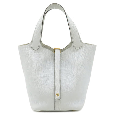 エルメス HERMES ピコタンロックPM ブルーペール トリヨンクレマンス ハンドバッグ ゴールド金具 水色