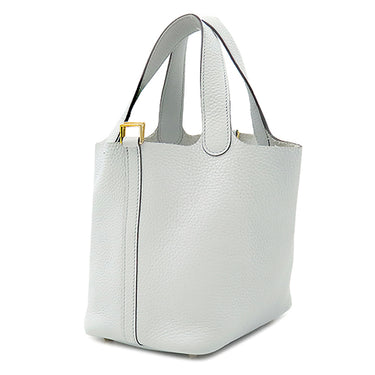 エルメス HERMES ピコタンロックPM ブルーペール トリヨンクレマンス ハンドバッグ ゴールド金具 水色