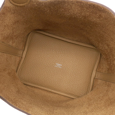 エルメス HERMES ピコタンロックPM ビスキュイ トリヨンクレマンス ハンドバッグ シルバー金具 新品 未使用 茶 2025年製