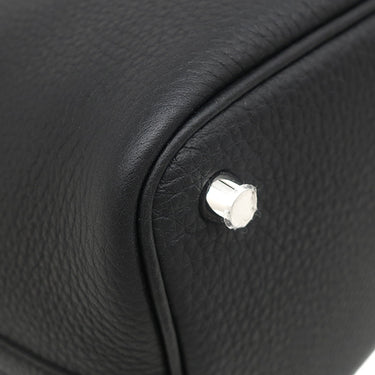 エルメス HERMES ピコタンロックPM ブラック トリヨンクレマンス ハンドバッグ シルバー金具 黒 2025年製