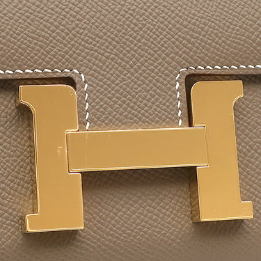 エルメス HERMES コンスタンス3 ミロワール エトゥープ ヴォーエプソン ショルダーバッグ ゴールド金具 グレージュ 2023年製