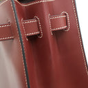 エルメス HERMES ケリー32 外縫い ルージュアッシュ ヴォーシャモニー 2WAYバッグ ゴールド金具 赤茶