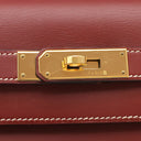 エルメス HERMES ケリー32 外縫い ルージュアッシュ ヴォーシャモニー 2WAYバッグ ゴールド金具 赤茶