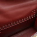 エルメス HERMES ケリー32 外縫い ルージュアッシュ ヴォーシャモニー 2WAYバッグ ゴールド金具 赤茶